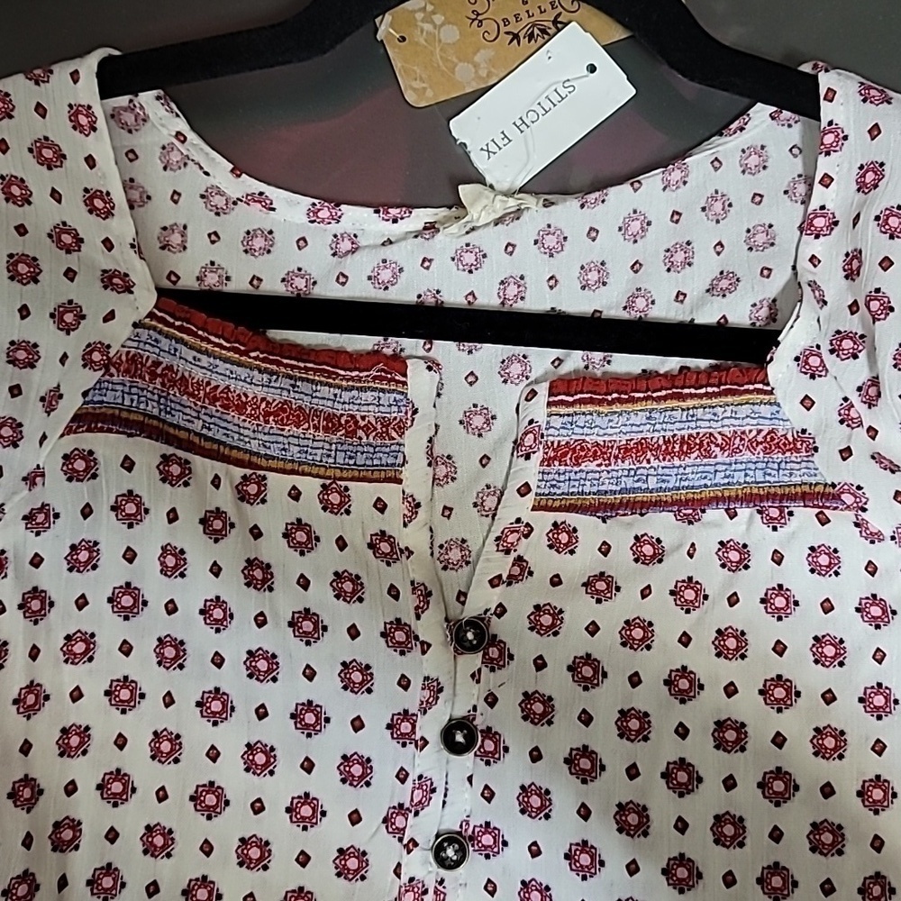 NWT Mason and Belle Floral Boho Tunic Size Small - Picture 3 of 9